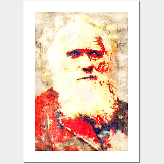 Charles Darwin Pop Art Wall Art by Nerd_art